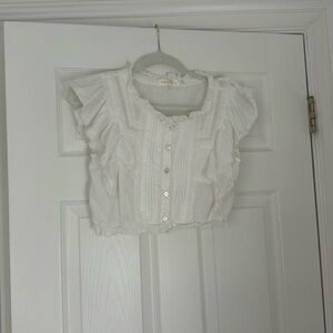 lace button up love shack fancy shirt